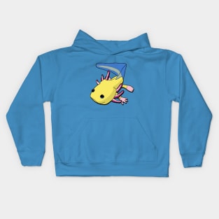 Yellow Axolotl Kids Hoodie